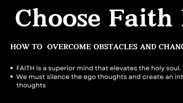 How To  Avoid  Obstacles Using Faith  – G-D’s Mind In  Action