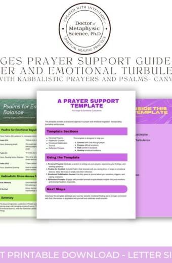 Prayer Support  Guide For Anger and Emotional  Turbulence